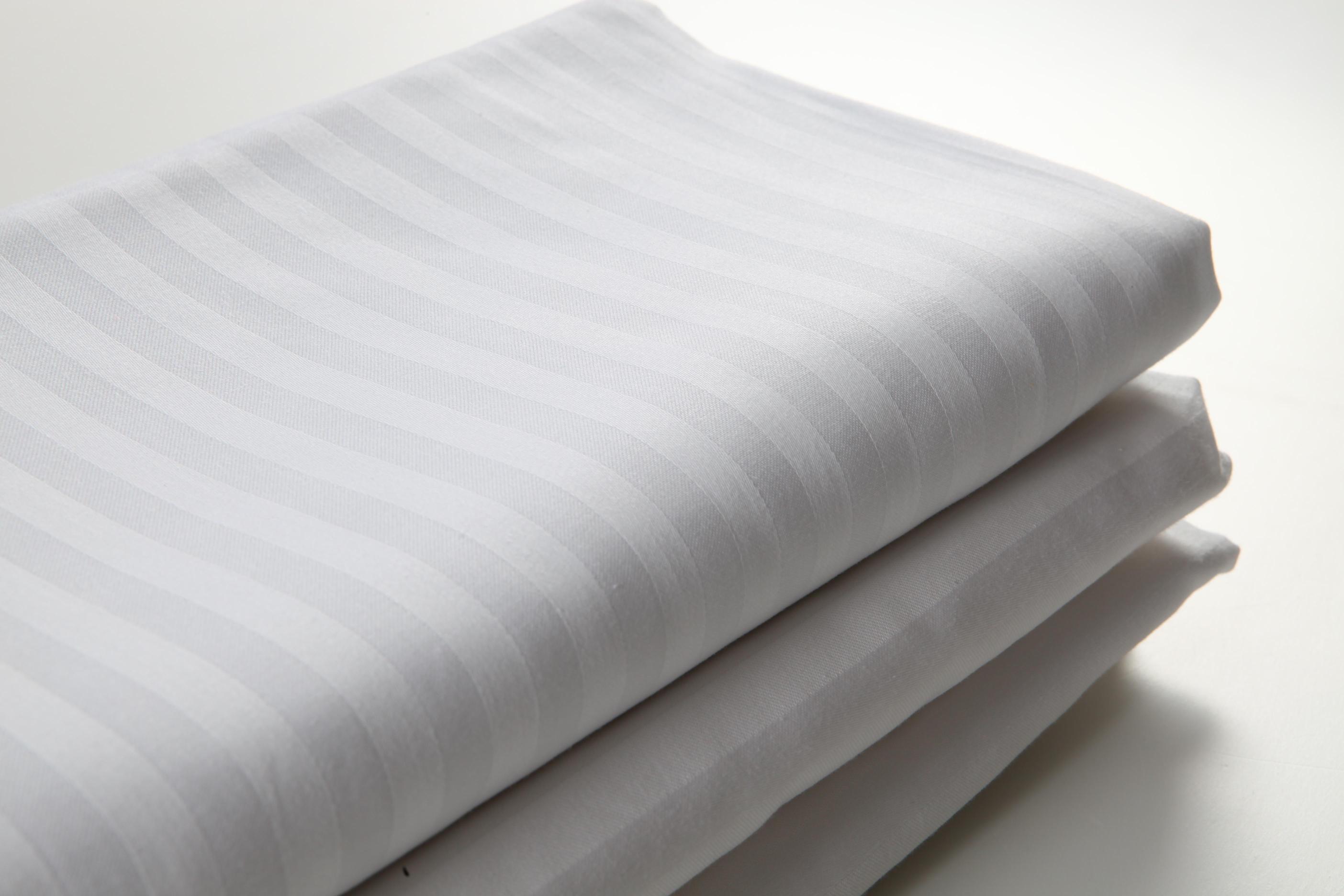 83 Tel Çizgili Pamuk Polyester Çift Kişilik Otel Çarşafı