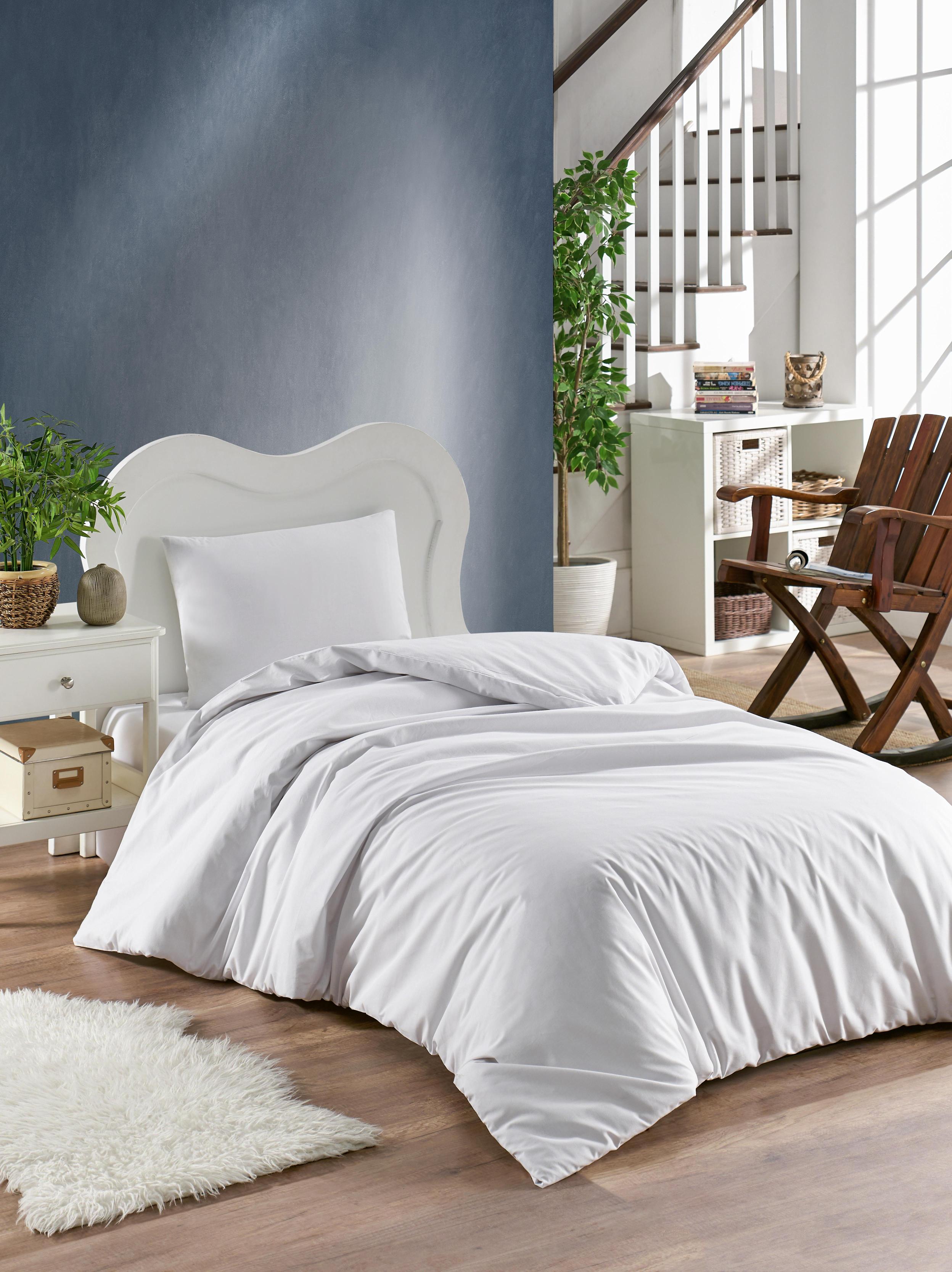 62 Tel Pamuk Polyester Tek Kişilik Otel Nevresimi 160x230